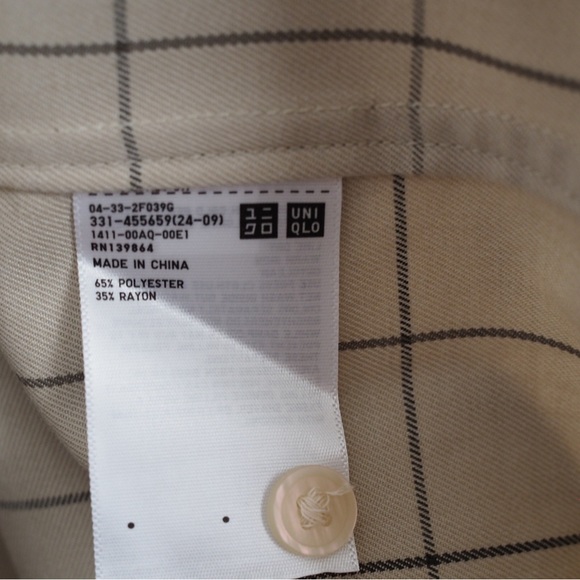 Lemaire oversized premium uniqlo casual flannel shirt - Picture 8 of 9